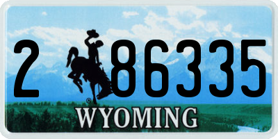 WY license plate 286335