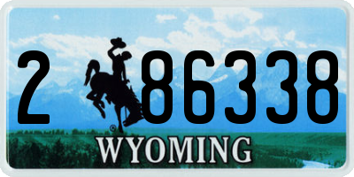 WY license plate 286338
