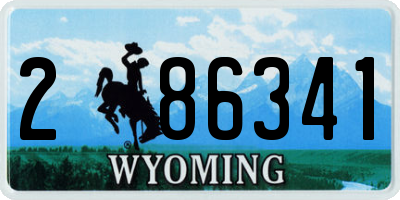 WY license plate 286341