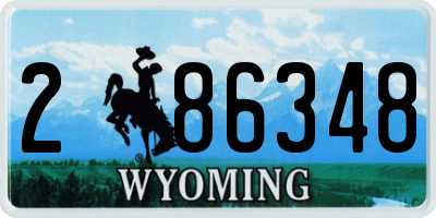 WY license plate 286348