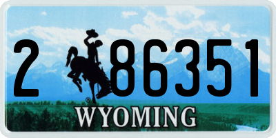 WY license plate 286351