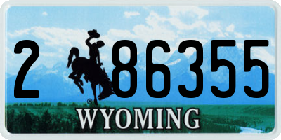 WY license plate 286355