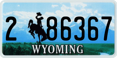 WY license plate 286367