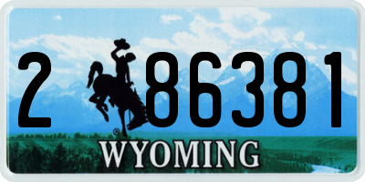 WY license plate 286381