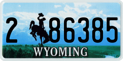 WY license plate 286385
