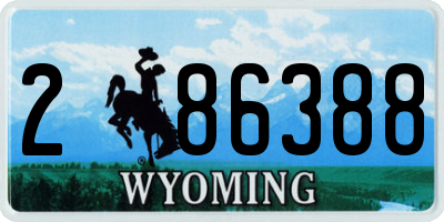 WY license plate 286388