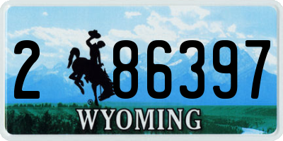 WY license plate 286397