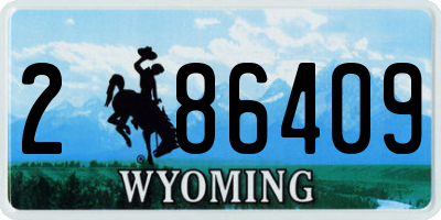 WY license plate 286409