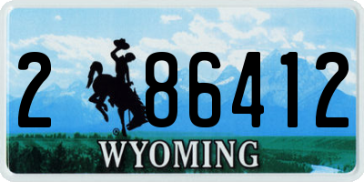 WY license plate 286412