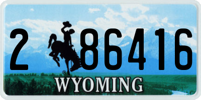 WY license plate 286416