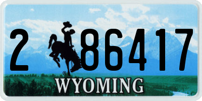 WY license plate 286417