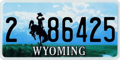 WY license plate 286425