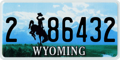 WY license plate 286432