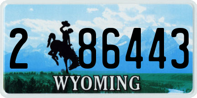 WY license plate 286443