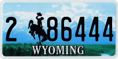 WY license plate 286444