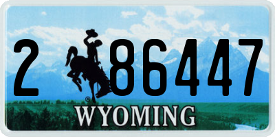 WY license plate 286447