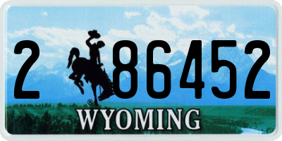 WY license plate 286452