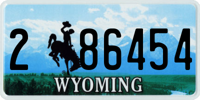 WY license plate 286454