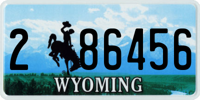 WY license plate 286456
