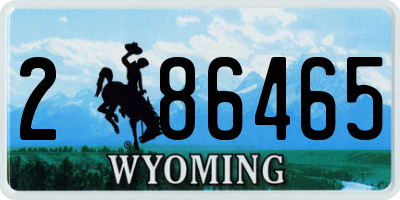 WY license plate 286465
