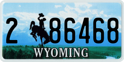 WY license plate 286468