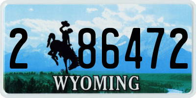 WY license plate 286472
