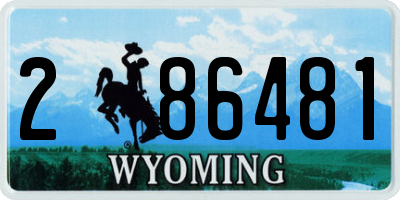 WY license plate 286481