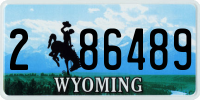 WY license plate 286489