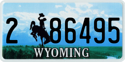 WY license plate 286495