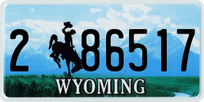WY license plate 286517