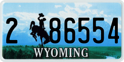 WY license plate 286554
