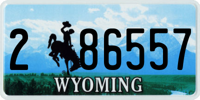 WY license plate 286557