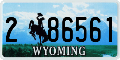WY license plate 286561