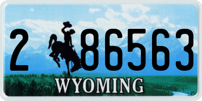 WY license plate 286563