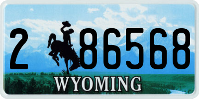 WY license plate 286568