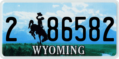 WY license plate 286582