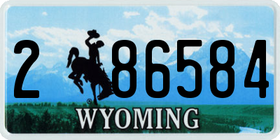 WY license plate 286584