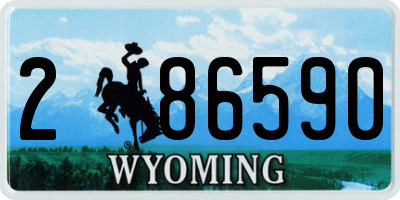 WY license plate 286590
