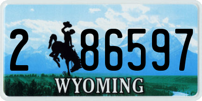WY license plate 286597