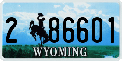 WY license plate 286601