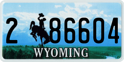 WY license plate 286604