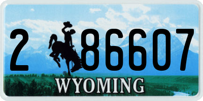 WY license plate 286607