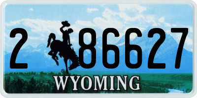 WY license plate 286627