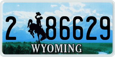 WY license plate 286629