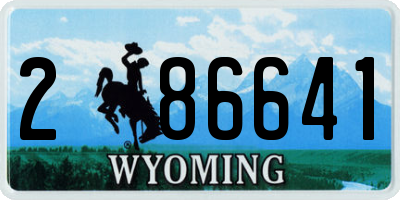 WY license plate 286641