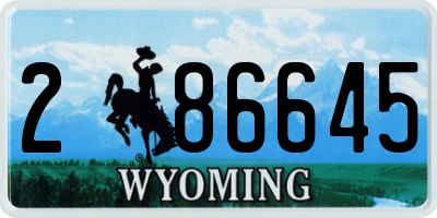WY license plate 286645