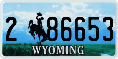 WY license plate 286653