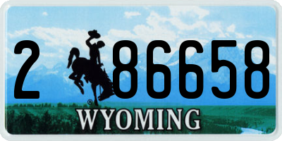 WY license plate 286658