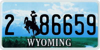 WY license plate 286659