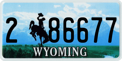 WY license plate 286677